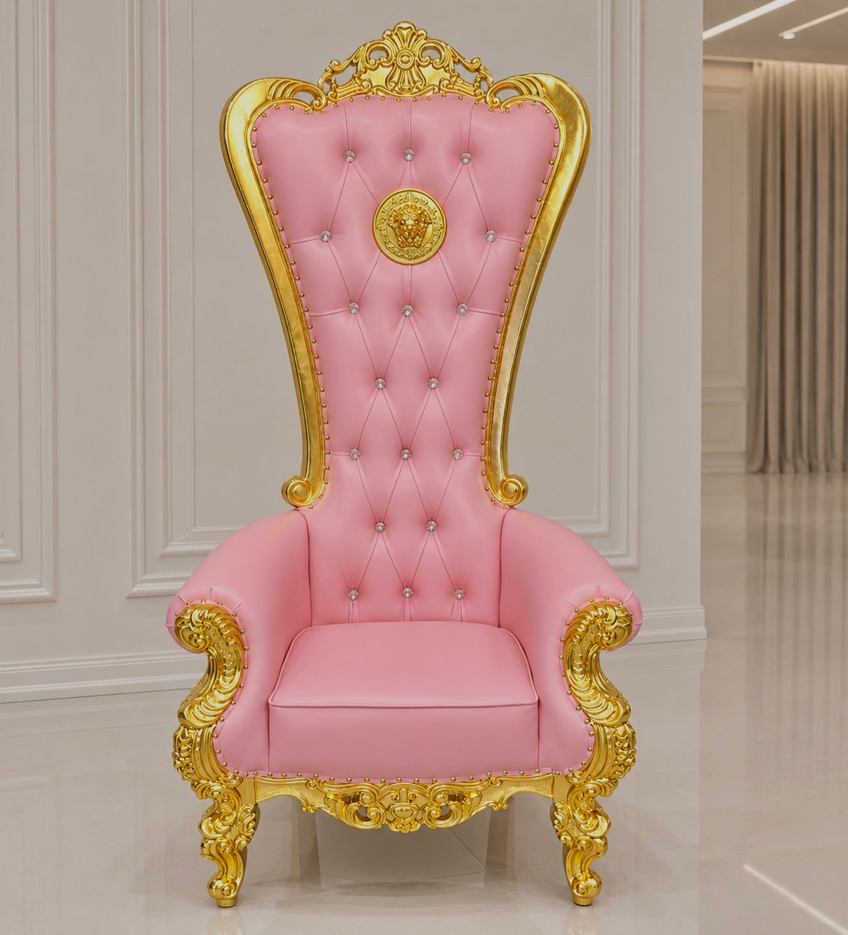 Versora Crimson Royale Throne Chair