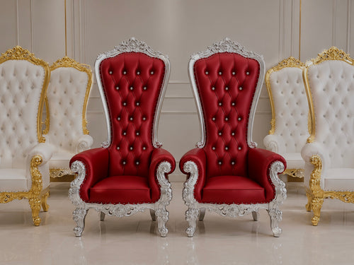 Versora Crimson Royale Throne Chair
