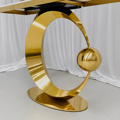 Orion Gold Marble Console Table